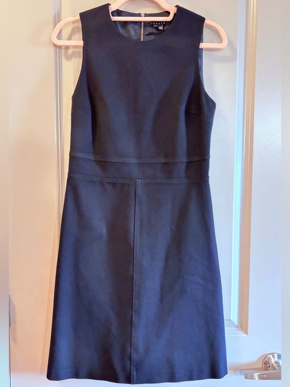 Theory Black Sleeveless Sheath Dress